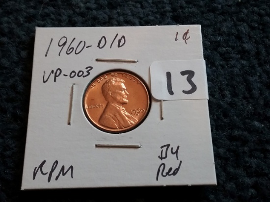 1960-D/D Large date cent BU RED RPM VP-003