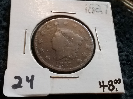 1827 Classic Head Large Cent in good