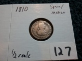 1810 Silver Spain/Mexico 1/2 reale