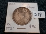 silver 1862 British-India Rupee