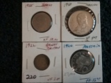 Four Foreign coins….three silver