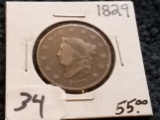 1829 Classic Head Large Cent in Very Good
