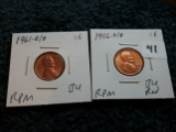 Two Repunched Mint Mark Brilliant uncirculated cents