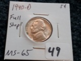 FULL STEPS! 1940-D Jefferson Nickel in MS-65