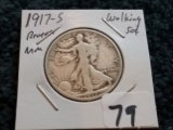 1917-S Walking Liberty Half Dollar reverse Mint Mark