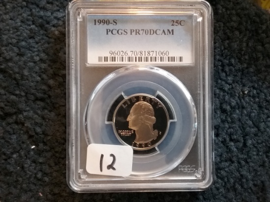 PCGS 1990-S Washington Quarter Proof 70 Deep Cameo