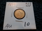 GOLD! OLDER GOLD! 1850 Liberty $2.5 Dollar in About Uncirculated