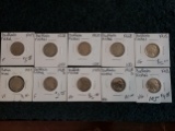 Group of 10 Buffalo Nickels