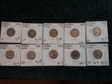 Group of 10 Buffalo Nickels