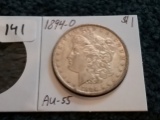 1894-O Morgan Dollar in About Uncirculated 55