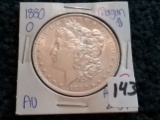 1880-O Morgan Dollar in About Uncirculated