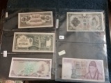 Five nice pieces of foreign currency