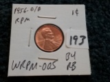 Variety Coin! 1956-D/D WRPM-005 Wheat Cent BU RB