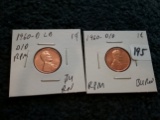 Variety coins! Two 1960-D Large Date RPMs