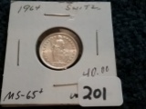 Nice 1964 Switzerland 1/2 Franc