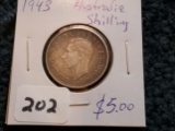 1943 Silver Australia Shilling
