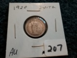 1920 Switzerland 1/2 Franc in About Uncirculated