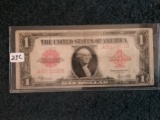 1923 $1 Red Seal US Note Large Size Currency