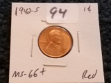 High Grade! 1942-S Wheat cent in MS-66+ RED