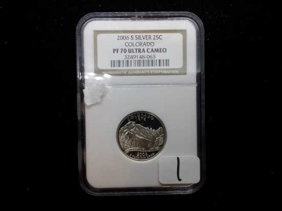 NGC 2006-S SILVER Statehood Quarter in Proof 70 Ultra Cameo