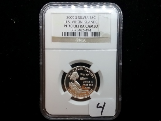 NGC 2009-S SILVER Statehood Quarter in Proof 70 Ultra Cameo