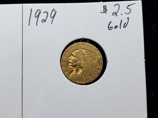 GOLD! 1929 Gold $2 1/2 Quarter Eagle