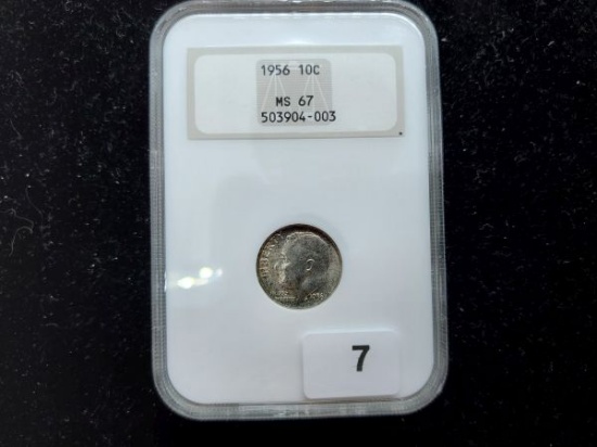 NICE! NGC 1956 Roosevelt Dime in MS-67
