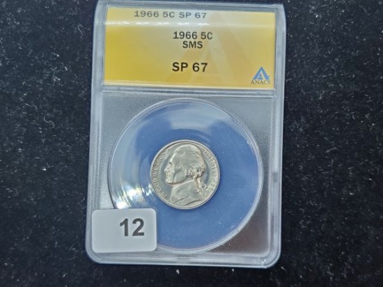 ANACS 1966 Jefferson Nickel Special Mint Set Specimen 67
