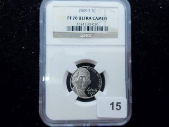 NGC 2009-S Jefferson Nickel in Proof 70 Ultra Cameo