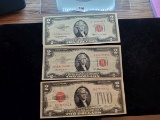 Three $2 Red Seal Notes…3 different series