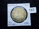 1963 Austria Brilliant Uncirculated 50 schilling