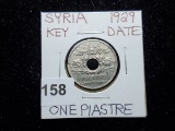 Syria 1929 one piastre Key Date