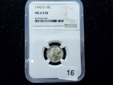 NGC 1945-D Winged Liberty Mercury Dime in MS-64 FB
