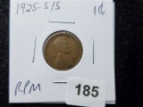 1925-S/S Wheat Cent RPM