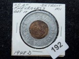 1948-D Encased Wheat Cent