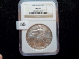 NGC 2008 American Silver Eagle  in MS-69