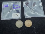 1868 and 1874 Indian Cents