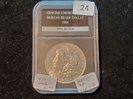VAM!! Slabbed 1904-O Morgan Dollar in AU-UNC