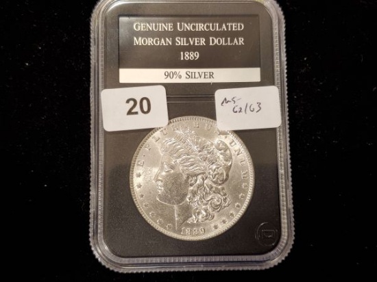 1889 Morgan Dollar in MS-62/63