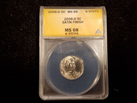 ANACS 2006-D Jefferson Nickel in MS-68 6 Full Steps