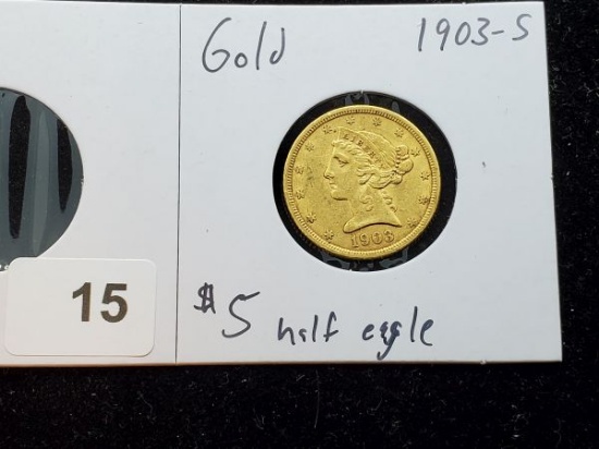 GOLD! 1903-S $5 Half Eagle