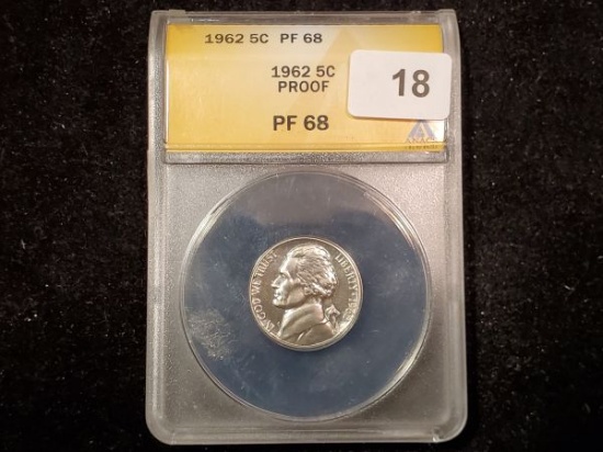 ANACS 1962 Jefferson Nickel in Proof 68