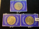 Three 1976 Bicentennial Eisenhower Dollars
