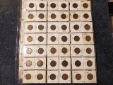 Three full sheets of Wheat cents from 1924-S to 1935-S
