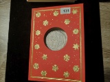 Group of 5 Christmas cards with Bronze Proof coins
