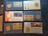 Group of six First Day Covers with Medals