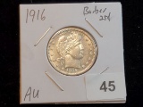 Stunning 1916 Barber Quarter in About Uncirculated condition