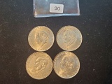 Four Silver Mexico cinco pesos