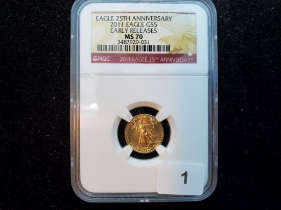 GOLD! NGC 2011 Five-Dollar American Gold Eagle MS-70