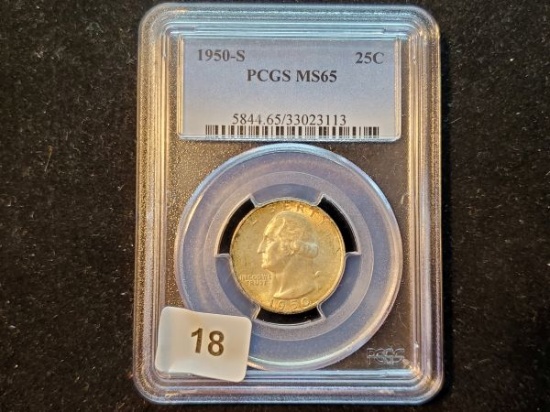 PCGS 1950-S Washington Quarter in MS-65